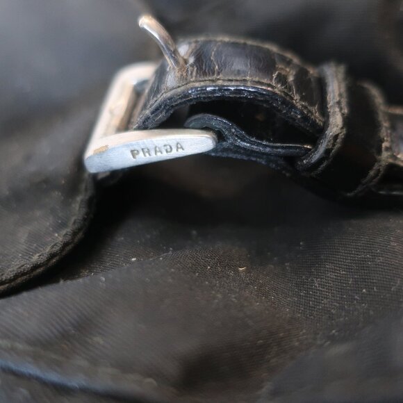 Womens Prada Milano 104 Black Nylon Shoulder Backpack Designer Handbag - Picture 10 of 14